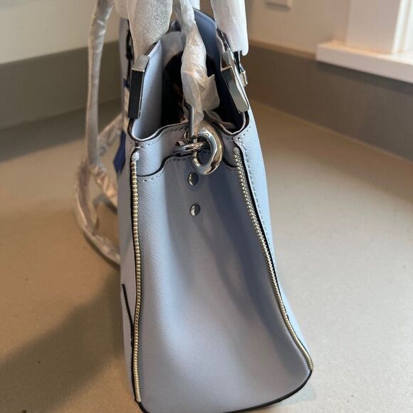 NWT Rebecca Minkoff Leather Soft Blue Amorous Satchel Bag - Picture 11 of 11